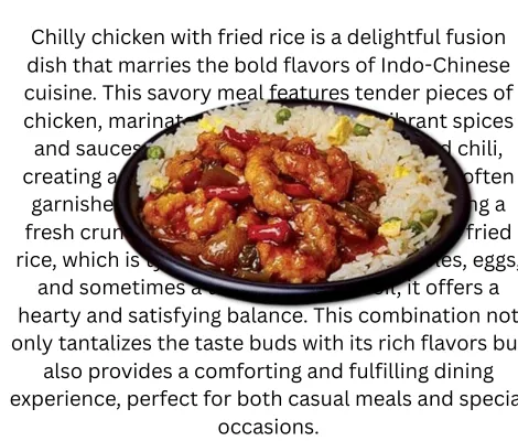 Chilly chicken and fried Rice